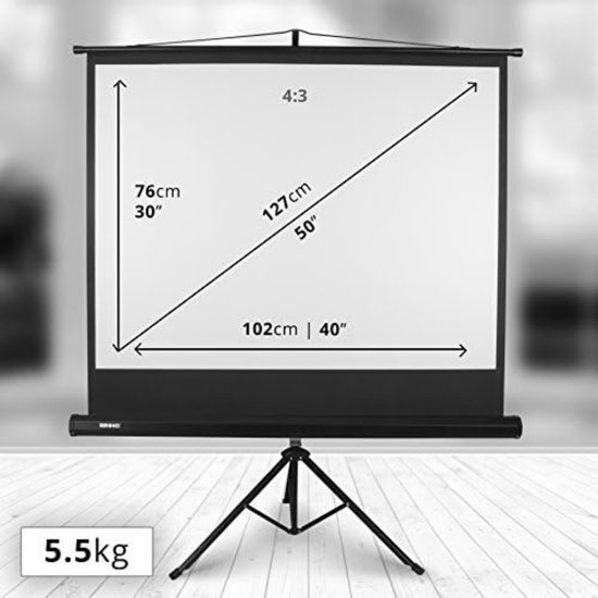 Écran de projection HOMCOM TV et Home Cinéma de 80 Pouces 16:9 4K HD, fixation mural ou plafond, 187 x 8 x 150 cm - TV Son Photo