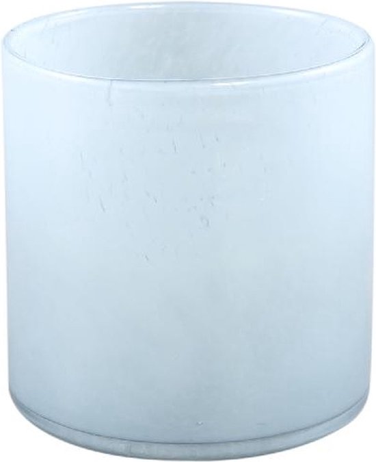 PTMD Lanterne Muel - 12x12x12 cm - Glas - Blauw