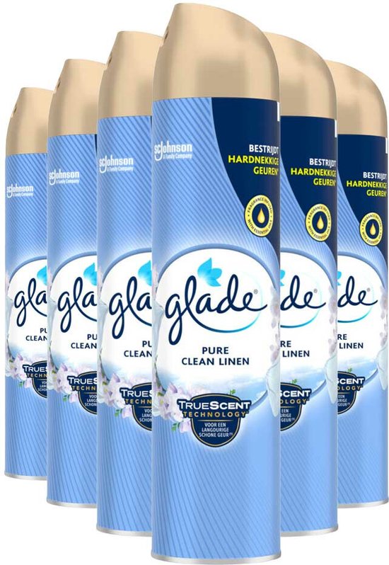 Glade Luchtverfrisser Spray Pure Clean Linen - 6 x 300ML - Glade