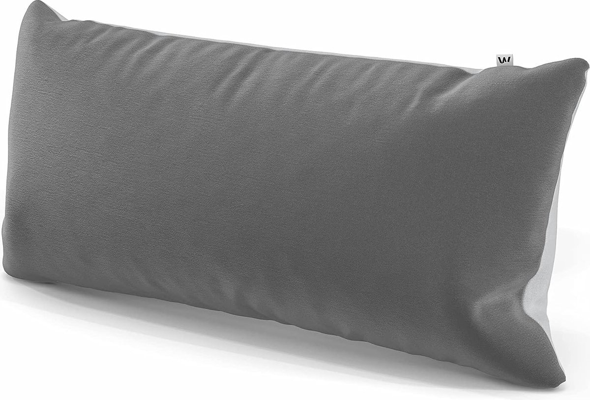 Soifox Kussenslopen, set van 2 hoofdkussenslopen, voor kussens van 40 x 80 cm, van microvezel, strijkvrij en kreukvrij, met ritssluiting, 40 x 80 cm, zwart