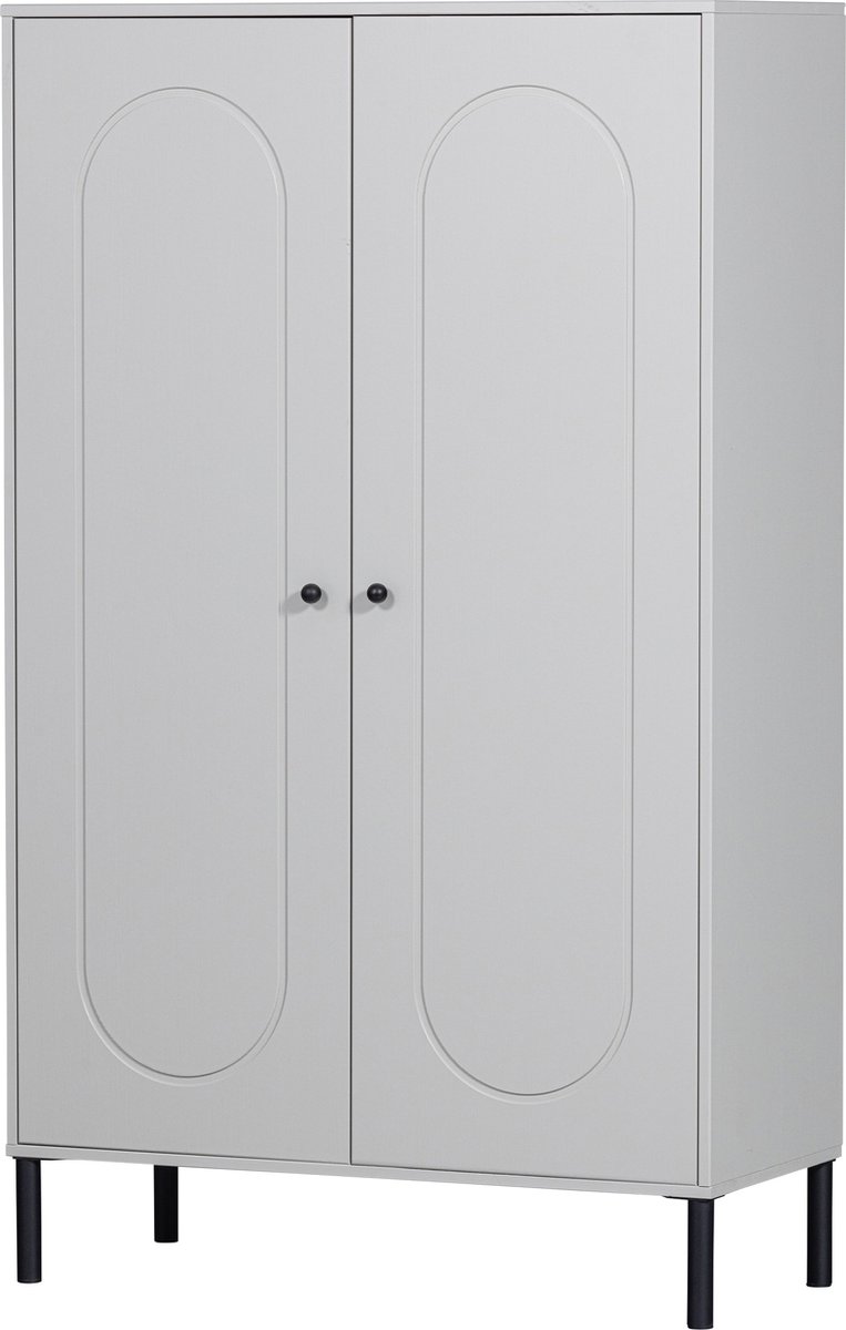 WOOOD Xina Lage Kast - Grenen - Wolkengrijs - 149x90x40