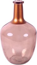 Countryfield Fles Babet - 30 cm - roze - decoratieve flessen - vaas - vazen - glas