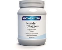 Nova Vitae Runder Collageen - Grasgevoerd - Rundercollageen - Hydrolysaat - PEPTAN® - 500 gram - Collagen Peptides - Poeder