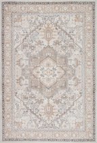 the carpet Enna modern tapijt van onderhoudsvriendelijk polyester, plat geweven met antisliprug, antislip en slijtvast tapijt, 120x120 round