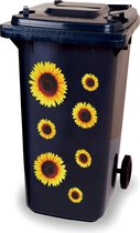 Kliko stickervel - Zonnebloemen - container sticker - afvalbak stickers - vuilnisbak - CoverArt