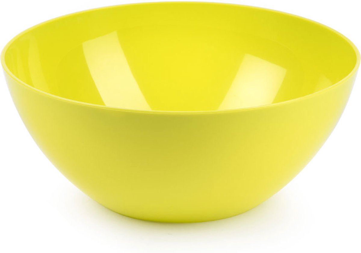 Plasticforte Serveerschaal/saladeschaal - D20 x H8 cm - kunststof - groen