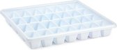 Plasticforte IJsblokjesvormen XXL tray - voor 28x ijsklontjes - kunststof - wit