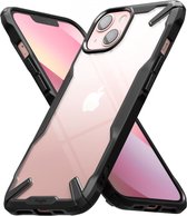 Geschikt voor Ringke Fusion X Apple iPhone 13 Mini Hoesje Transparant Zwart
