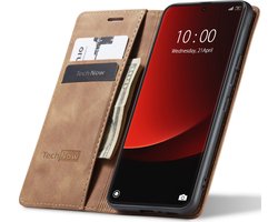 Hoesje geschikt voor Xiaomi 13 Ultra - Book Case Leer Slimline Bruin