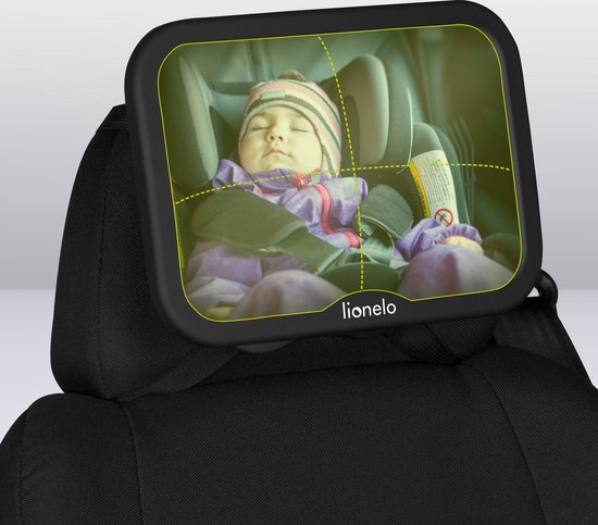 Autospiegel Baby XL - Lionelo SETT - Verstelbare - 360 graden rotatie - Geschikt voor elke auto van LIONELO — afbeelding 2