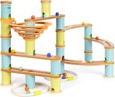boppi Marble Run Eco en Bois de Bambou Écologique pour Enfants avec Billes - speelgoed STEM de Construction pour Garçons et Filles à partir de 3 Ans (Emballage Avancé)