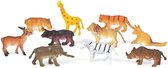 Dierentuin dieren - uitdeel cadeautjes - plastic speelgoed dieren - 104 stuks