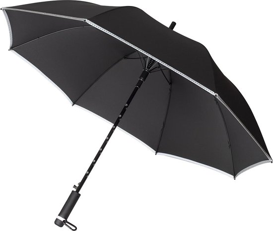 Fare 7395 Doggybrella automatische stormvaste golfparaplu met hondenpoepzakje zwart black stormparaplu windbestendig hondenparaplu hond uitlaten