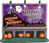 Spooky Town - Haunted House Billboard - Met Licht