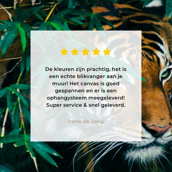 Canvas schilderij 160x80 cm - Wanddecoratie Tijger - Dieren - Jungle - Muurdecoratie woonkamer - Slaapkamer decoratie - Kamer accessoires - Schilderijen