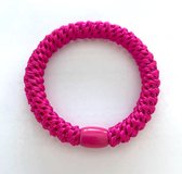 Hairtie armband haarelastiekje - Multifunctioneel - Lief voor je haar, extra grip - Roze, fuchsia - Damesdingetjes