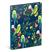Lannoo Graphics - Diary 2024 - Agenda 2024 - PAPER SALAD - Birds - 7d/2p - 4Talig - 110 x 150 mm
