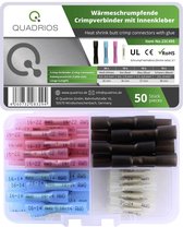 Quadrios 23C495 Stootverbinder 0.3 mm² 4 mm² Wit, Rood, Blauw, Zwart 50 stuk(s)
