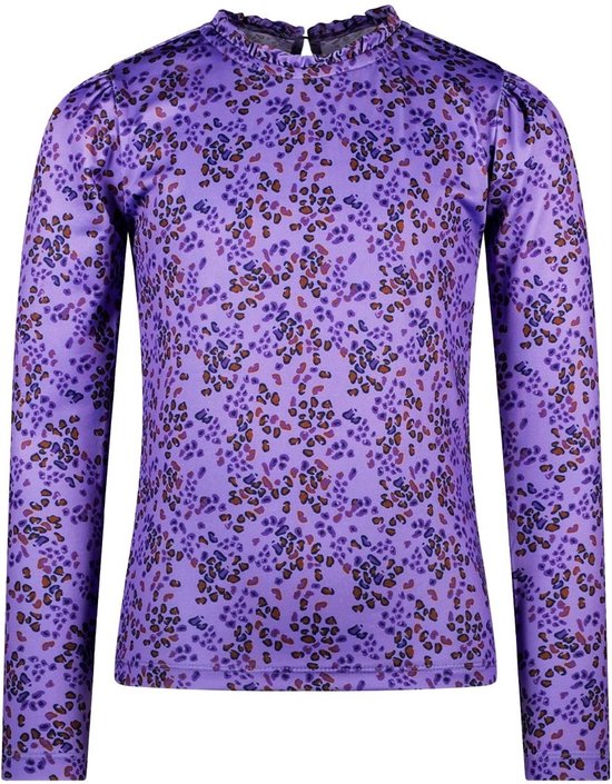 Meisjes shirt panter print paars - Dila - Poppyfield