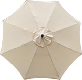 Parasol, Paraplu, Vervangende Luifelafdekking, 8 baleinen, 3 m, parasol voor markttafel, overkapping, waterdicht en anti-ultraviolet, vervangende stof/beige