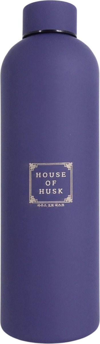House of Husk Thermosfles Drinkfles - 750ml - Roestvrij Staal - Thermosbeker - Dubbele Isolatie - Draaidop - Mat Blauw