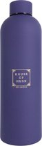 Bouteille thermos House of Husk - 750 ml - Acier inoxydable - Tasse thermos - Double isolation - Bouchon à vis - Blauw mat