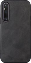 Mobigear Hoesje geschikt voor Sony Xperia 1 V Telefoonhoesje Hardcase | Mobigear Excellent Backcover | Xperia 1 V Case | Back Cover - Zwart