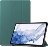Mobigear - Tablethoes geschikt voor Samsung Galaxy Tab S9 Hoes | Mobigear Tri-Fold Bookcase - Groen