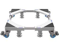 Wasmachine verhoger - Verstelbaar - Universeel - Transportroller - Wasmachine Ombouw - Wasmachinehouder - Wasmachine verhoger op Wieltjes