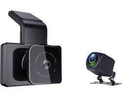 TechU™ Dashcam 4K MO4 Pro Dual Camera – Dashboardcamera – Wifi – GPS Tracker – Nachtvisie – Loop Recording – Bewegingssensor – G-sensor – Parkeer Monitor – Voor én Achter Autocamera – voor auto