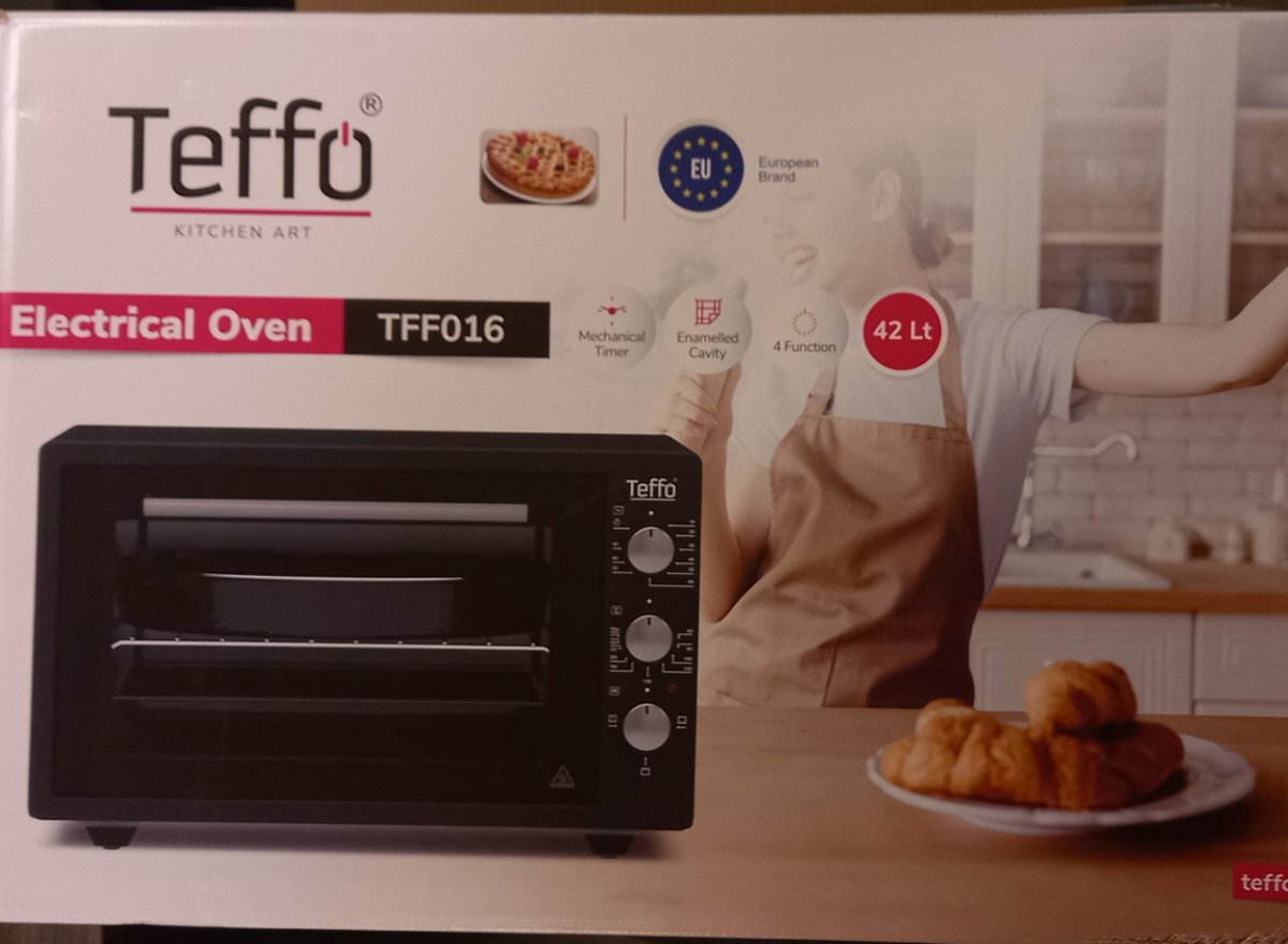 Teffo - Bakoven - Dubbel Glas - Vrijstaande Oven L - 42L - Met timer - 50/60Hz - 3 niveaus – foto 4