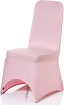 Spandex Baby Roze Stoel Cover Stretch Stof Verwijderbare Wasbare Beschermende Slipcovers voor Bruiloften Banketten Ceremonie Hotel Eetkamerfeesten Decor, 4 stks