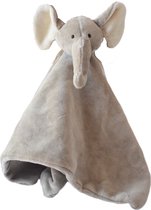 CUTE & KEPPE Doudou Olifant - Luxe Knuffeldoekje voor Baby's of Peuters - Biologisch Katoen - 32 x 32 cm - Bruine Knuffel