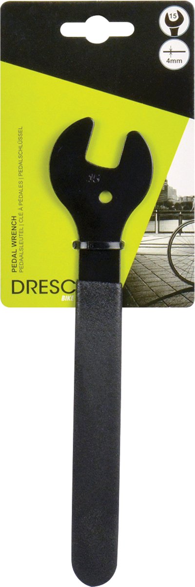 Dresco Pedaalsleutel - Maat 15/15 - Zwart