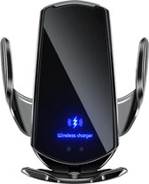 Q3 Oplader - Draadloze Autolader - 15W Snelle Draadloze Oplader - Automatische Klemmen - Mobiele Telefoon Houder - Open met infrarood sensor