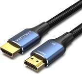 Vention Katoen Gevlochten HDMI-A Male naar Male HD-kabel 8K 60 Hz 1M Blauw type aluminiumlegering