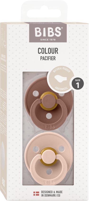 Bibs Blush/Woodchuck 6-18 Mois 2 Pièces Sucette Anatomique 2211421