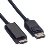 DisplayPort naar HDMI kabel - DP 1.2 / HDMI 2.0 (4K 60Hz) / zwart - 1 meter