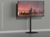 TV vloerstatief SPHERE 120 Design Tv standaard Trendy Zwart Staal 32-65” - MULTIFIT VESA 100x100 t/m 400x400