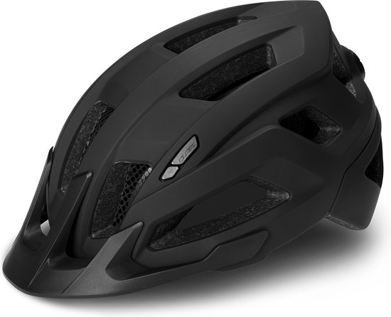 Foto: Cube fietshelm steep 49 55 cm maat s all terrain helm in mould constructie insectennetje afneembare zonneklep mat zwart