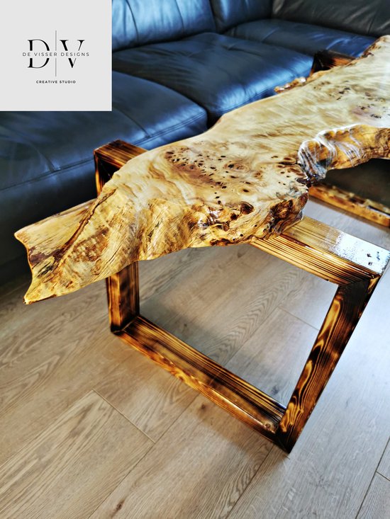 De Visser Designs - Meubles - Table Bouleau en tronc d'arbre en loupe de bouleau / Table basse