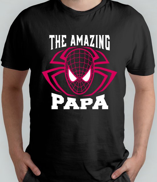 THE AMAZING PAPA -T Shirt - Dad - Gift - Cadeau - DadLife - BestDad - ProudDad - SuperHero - DadJokes -Vader - Vaderdag - BestePapa - Vaderliefde