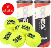 ODEA Balles de padel Ultimate - Officiel Padel - Set de 2 bidons - 6 balles - Transports sous pression