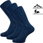 3 Paires de chaussettes de travail Norvégiennes - Thermo - Blauw Mixte - Taille 43/46