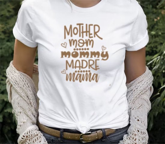 Tshirt - Mama - Moederdag - Mokka - Unisex - Maat XS