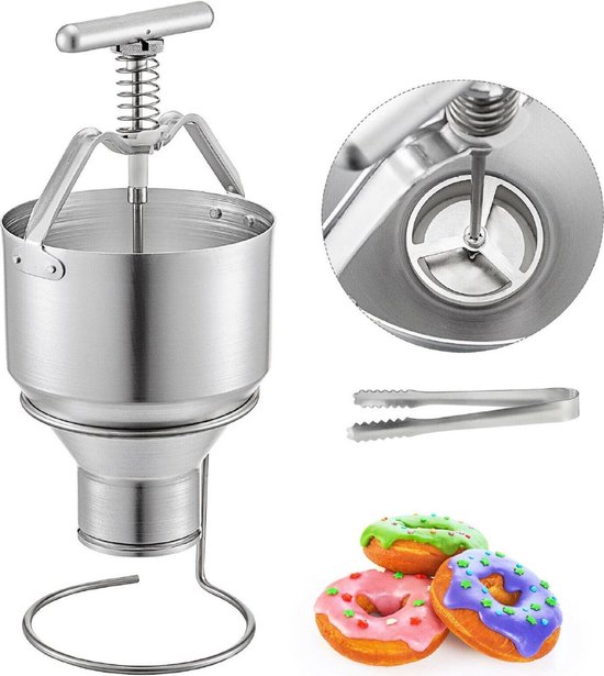 Foto: Dripio donutmachine donutmaker donut dispenser donutvorm donut apparaat makkelijk donuts maken rvs 5 liter