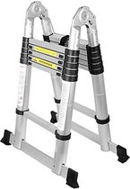 Bol.com Telescoopladder - Vouwladder - Telescoopladder Aluminium - Uitschuifladder aanbieding