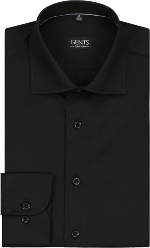 Gents - Overhemd NOS zwart - Maat 4XL 49/50