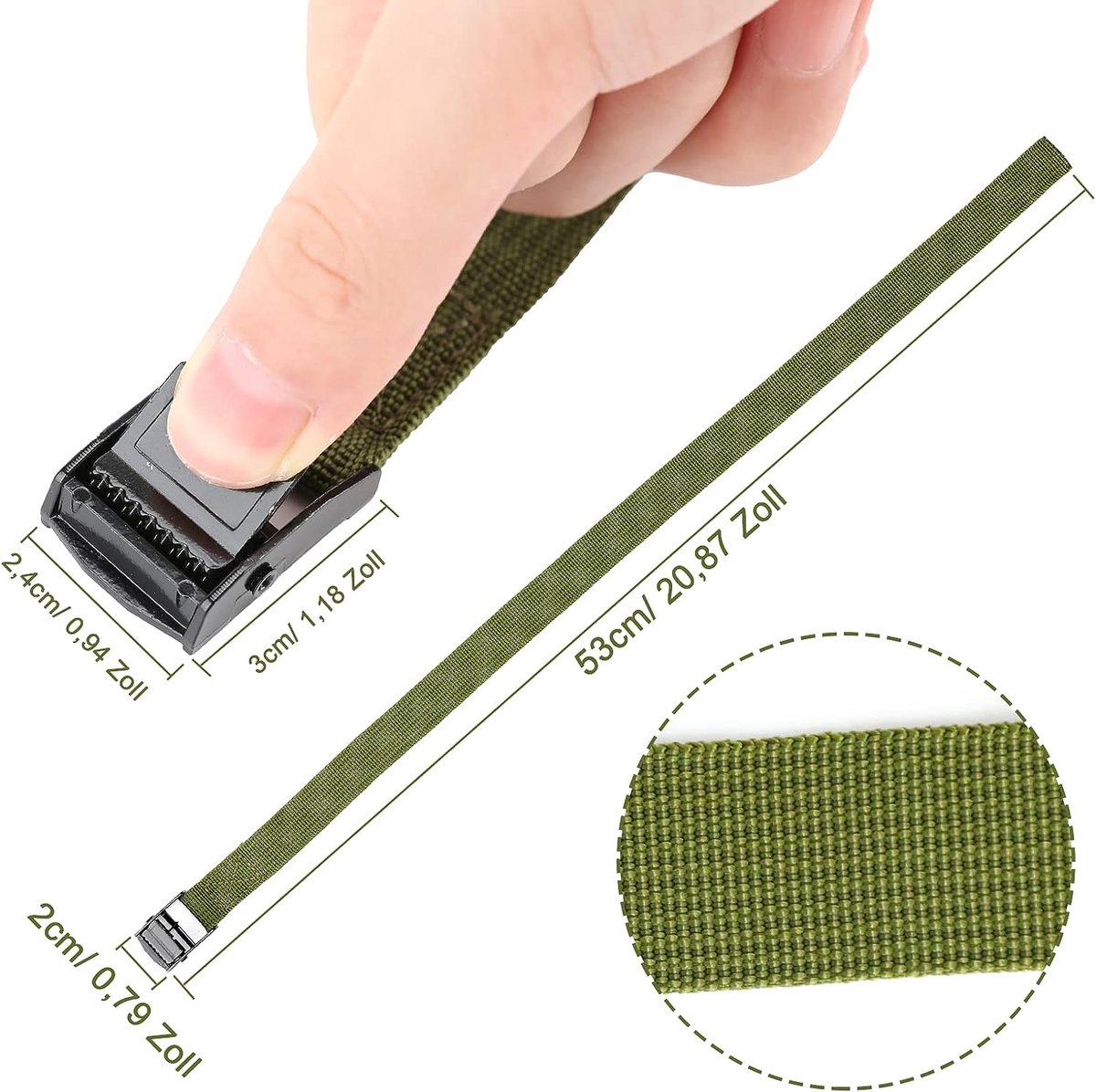 10 stuks expander spanbanden, bagagespanners, spanrubbers, 50cm