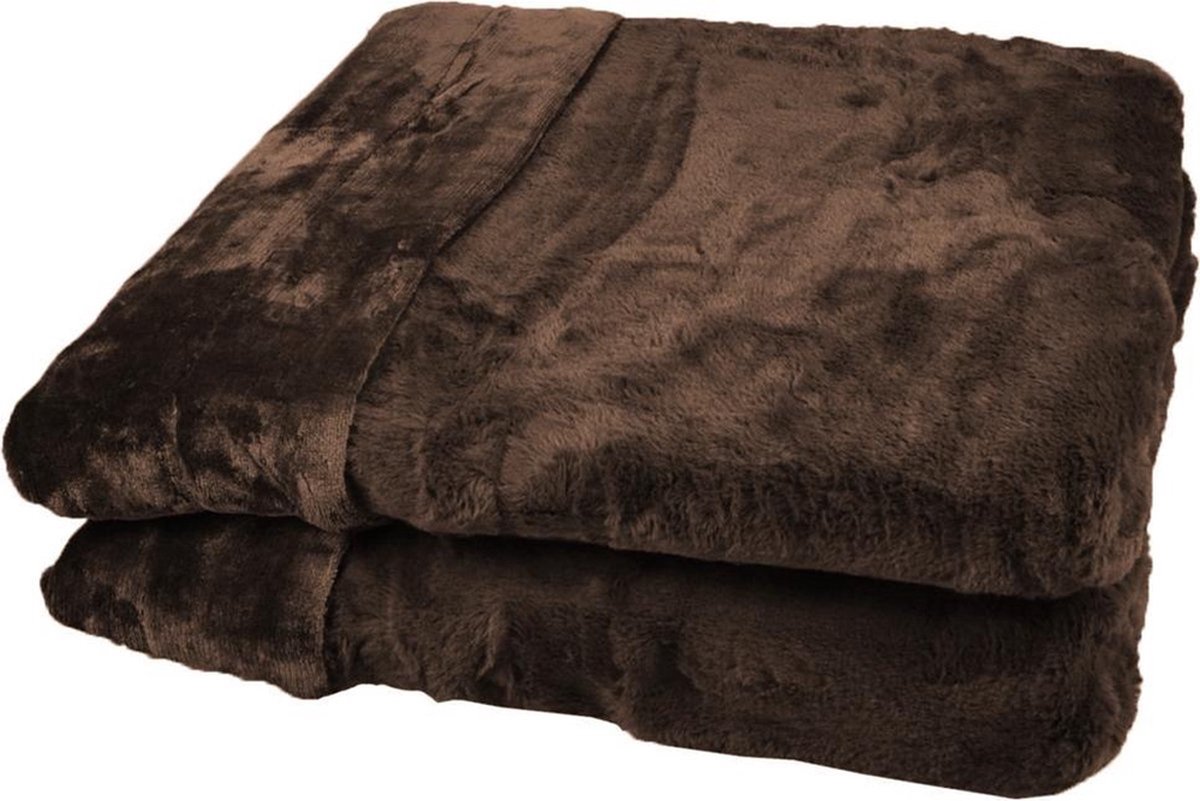 Couverture marron Marthe 220x240 cm